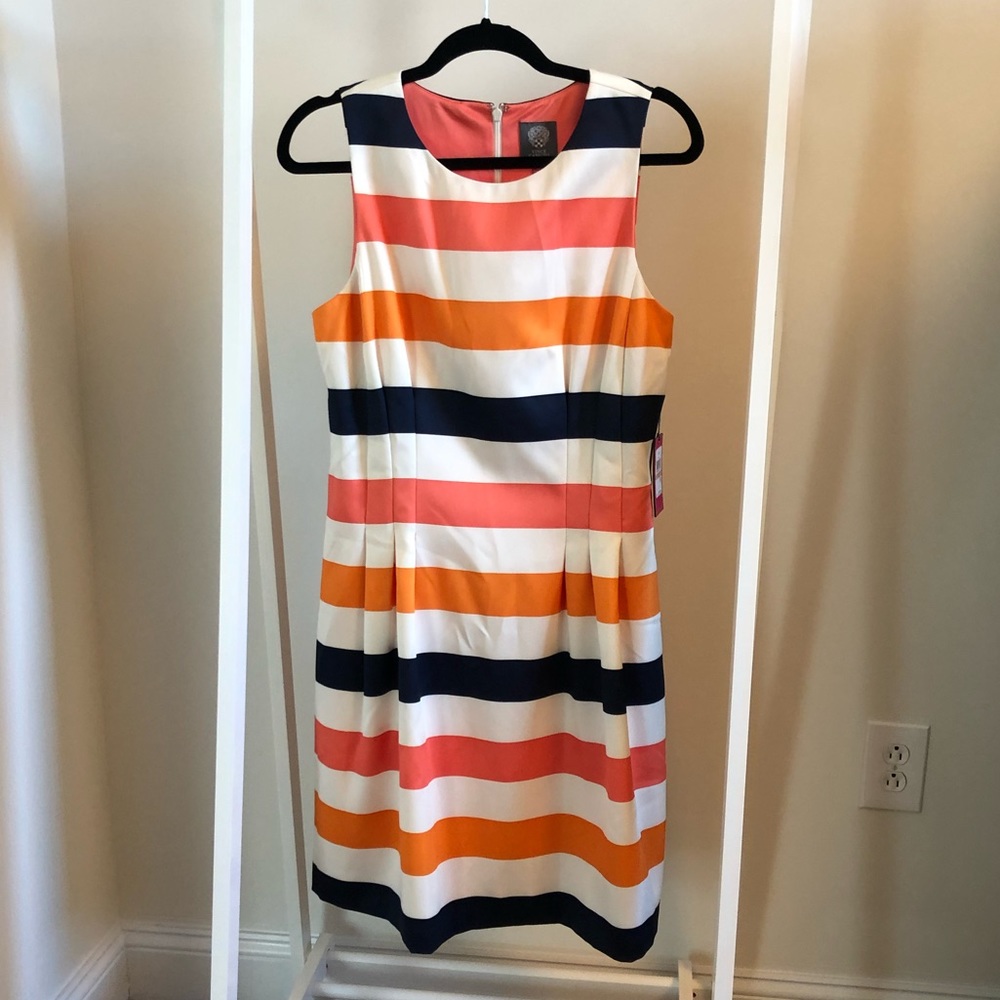 NWT Vince Camuto dress size 12 stripe sleeveless